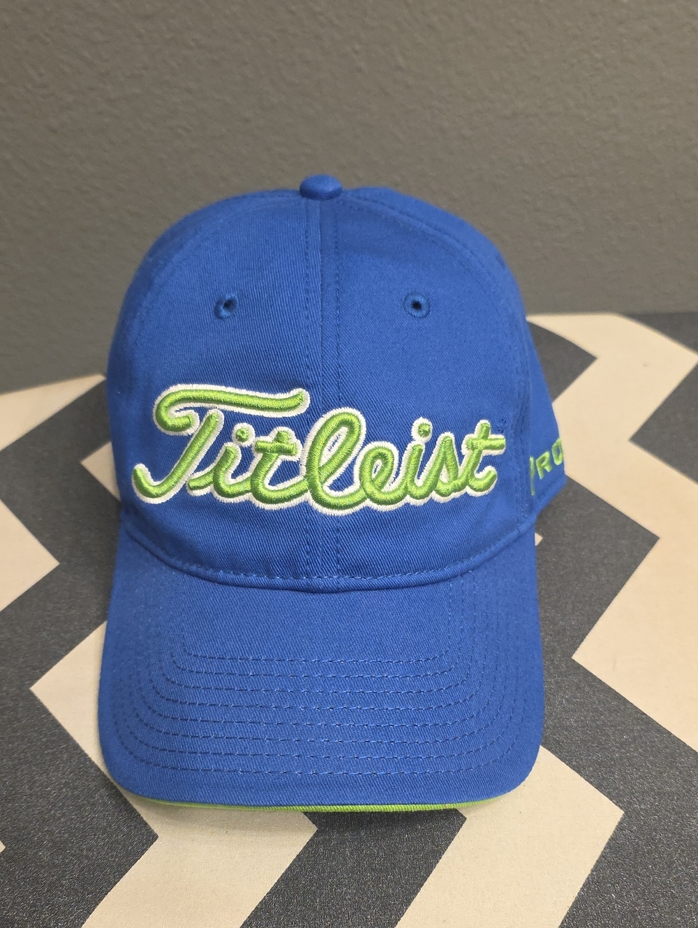 Titleist Royal Blue Hat with Lime Script Logo